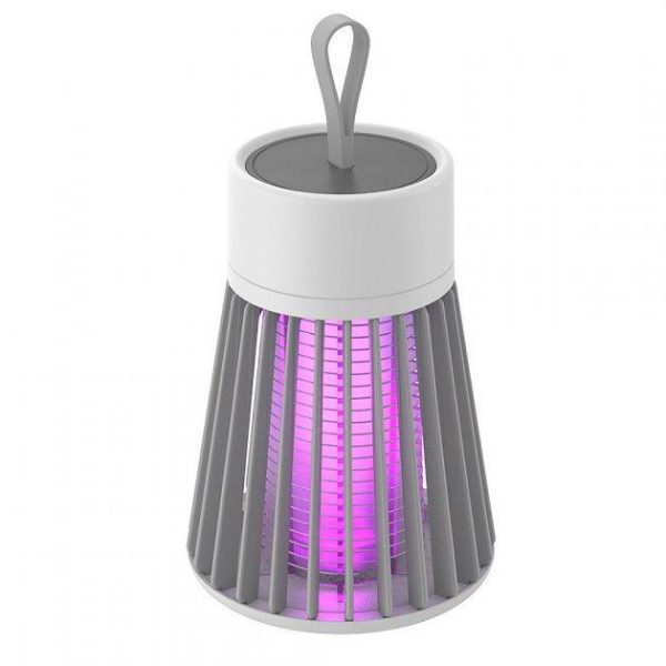Elektrische insectenlamp met paars licht, ideaal voor het bestrijden van muggen binnenshuis.