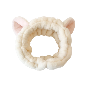 Pluchen diadeem met schattige oortjes, ideaal voor een speelse en comfortabele look.