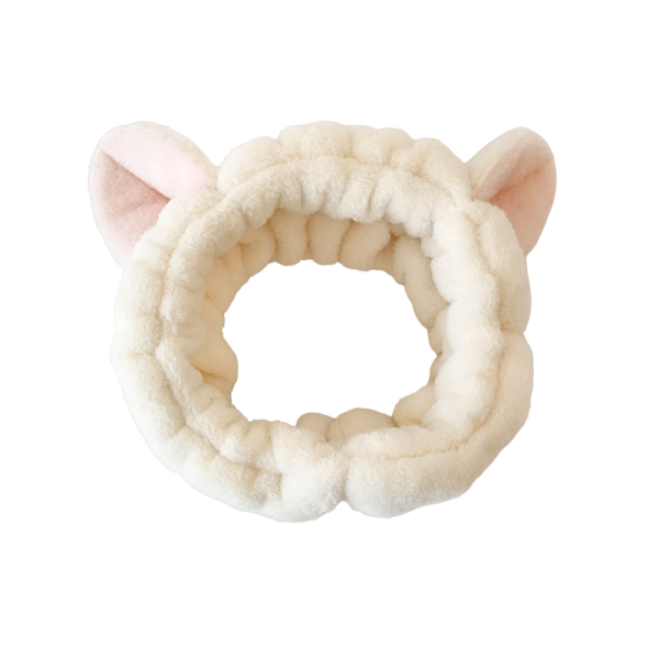 Pluchen diadeem met schattige oortjes, ideaal voor een speelse en comfortabele look.