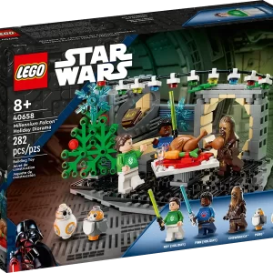 LEGO Star Wars Millennium Falcon Holiday Diorama set, inclusief minifiguren en feestdecoraties voor kinderen vanaf 8 jaar.