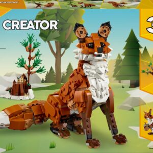 LEGO Creator 3-in-1 set 31154 met vos, uil en eekhoorn modellen voor kinderen vanaf 9 jaar.