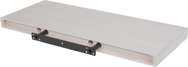 Houten schuifdeursysteem voorbouw met metalen rail, geschikt voor moderne interieurs en ruimtebesparing.