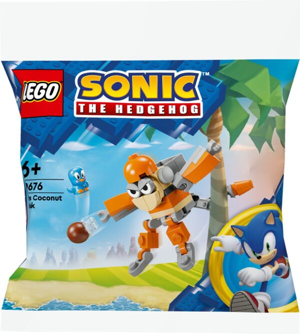 LEGO Sonic the Hedgehog set met personages en tropische achtergrond. Leeftijd 6+, voor uren bouw- en speelplezier.