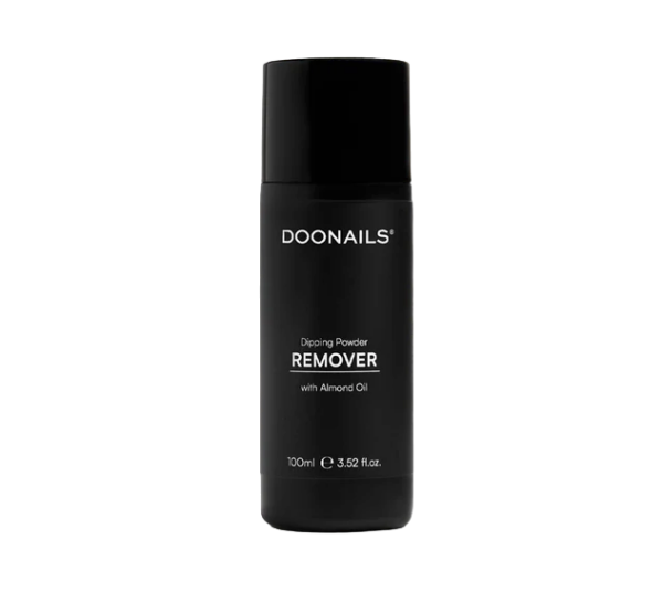 Nagellak remover met amandelolie van Doonails, 100ml flesje voor het veilig verwijderen van dip poeder.