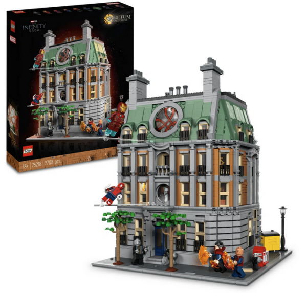 LEGO Sanctum Sanctorum set 76218 met Marvel-helden, gedetailleerd gebouw voor fans vanaf 18 jaar, Infinity Saga collectie.