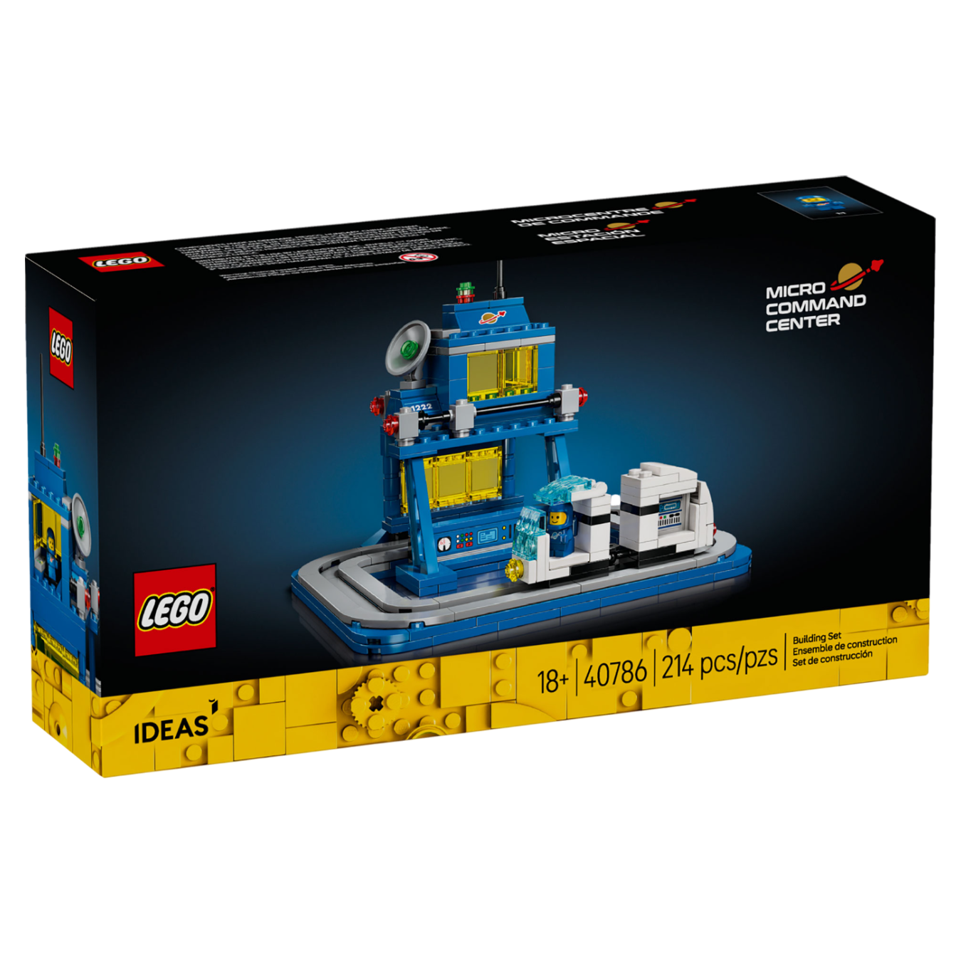 LEGO Micro Command Center bouwset, 18+, 214 stuks. Innovatief ontwerp voor volwassenen.