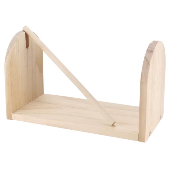 Houten boekensteun met Scandinavisch design, ideaal voor thuis of kantoor, biedt praktische en stijlvolle boekopslag.