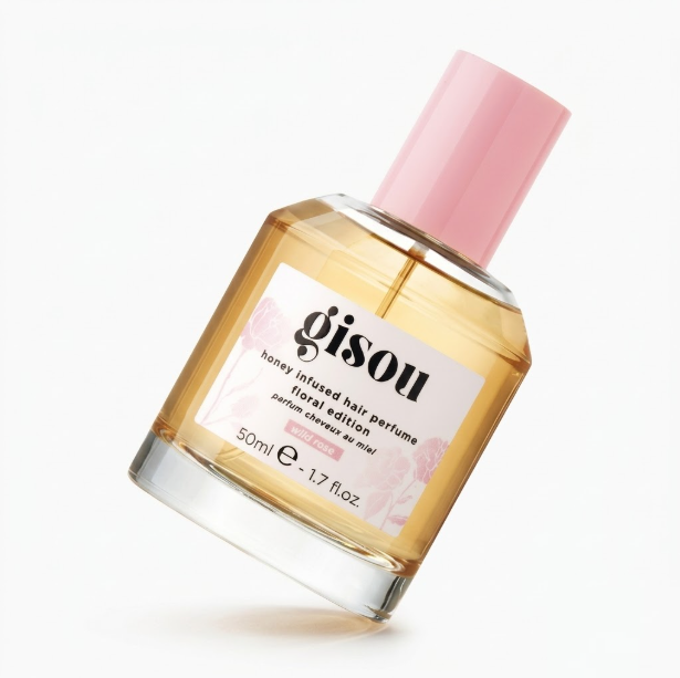 Gisou honey infused hair perfume, floral edition, 50ml, met een elegante verpakking voor een heerlijke geur.