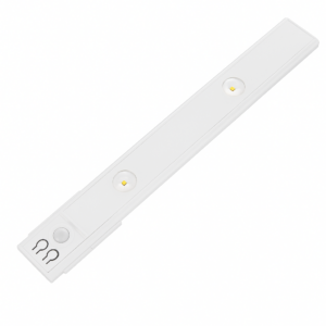 Wit LED-lichtpaneel met drie ronde lichtpunten voor efficiënte verlichting in moderne interieurs.