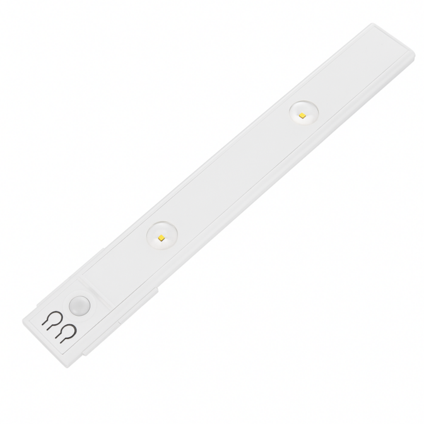 Wit LED-lichtpaneel met drie ronde lichtpunten voor efficiënte verlichting in moderne interieurs.