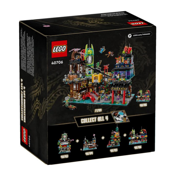 LEGO Ninjago set 71799 doos met kleurrijke constructie en verzamelbare modellen. Verzamel alle vier sets.