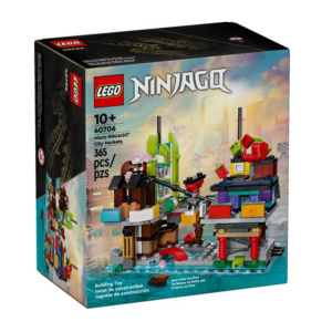 LEGO NINJAGO 40706 doos met 365 steentjes, micro city markt thema, voor kinderen 10 jaar en ouder.