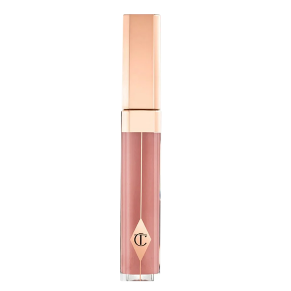 Roze lipgloss in luxe goudkleurige huls, ideaal voor een stralende, stijlvolle look. Perfect voor dagelijks gebruik.