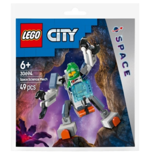 LEGO City Space Science Mech polybag met robot-speelgoed voor creatieve bouwers. Leeftijd 6+, 49 onderdelen.