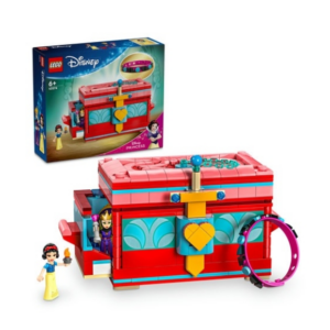 LEGO Disney Princess speelgoedset: kleurrijke schatkist met minifiguurtjes, kindvriendelijk ontwerp voor fantasiespel.