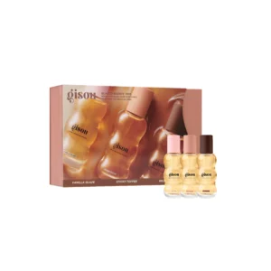 Gisou geurtrio, met Honey Infused Hair Perfume: Vanilla Glaze, Sticky Toffee, Milky Miel in een elegante geschenkdoos.