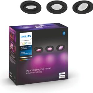 Philips Hue Centura inbouwspotlampen verpakking, smart verlichting met kleurvariatie voor persoonlijke interieurverlichting.