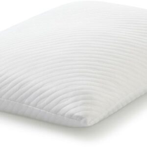 Wit ergonomisch kussen met ribbelstructuur voor extra comfort en ondersteuning tijdens het slapen.