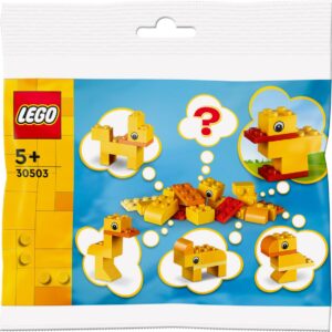 Lego Classic set 30503 met bouwmogelijkheden voor gele eendjes. Leeftijd 5+. Kreatieve en educatieve speelset.