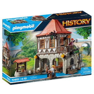 Playmobil historische herberg met figuren en accessoires, setnummer 70955, voor kinderen van 4-10 jaar, 125 stuks.