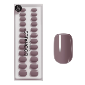 Doornails soft gel press-ons in taupe kleur, 24 stuks, elegante nageloplossing voor thuis, langdurige glans.