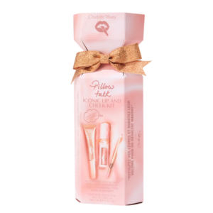 Charlotte Tilbury Pillow Talk Iconic Lip and Cheek Kit in luxe verpakking met gouden strik.