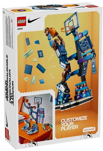 LEGO Nike basketbalset 40610 - Aanpasbare speler met basketbalnet, ideaal voor creatieve bouwers.
