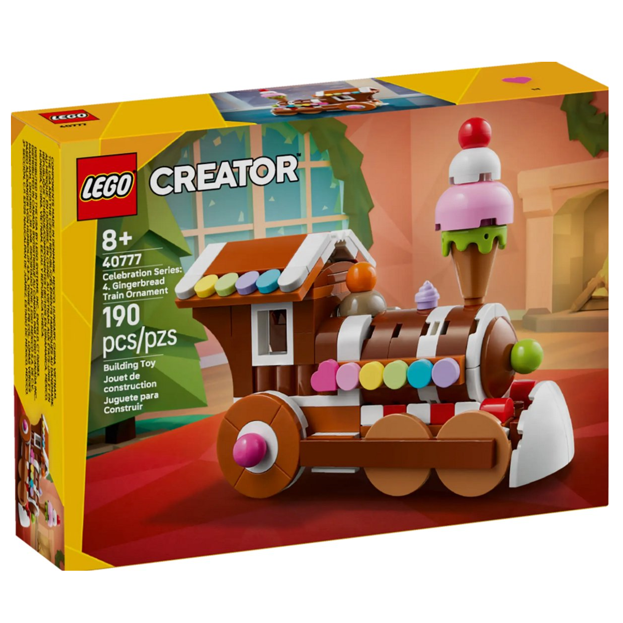 LEGO Gingerbread Treinset 40777 voor 8+ jaar, 190 stuks. Perfect voor de feestdagen en creatief spel.