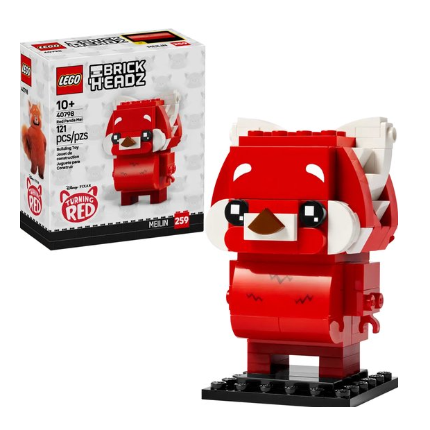 LEGO BrickHeadz set van de rode panda Mei Lin uit Disney's Turning Red, met 121 stukjes voor jong en oud.