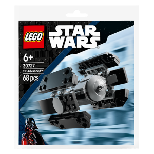 LEGO Star Wars set 30727 TIE Advanced, 68 onderdelen voor avonturen in de ruimte, geschikt voor kinderen vanaf 6 jaar.