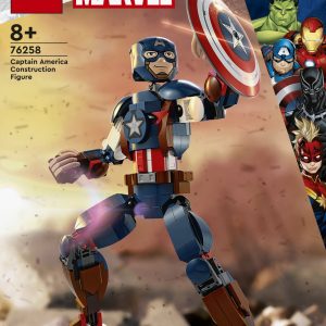 LEGO Marvel Captain America bouwfiguur met schild, geschikt voor kinderen vanaf 8 jaar. Perfect voor Avengers-fans!