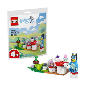 LEGO Bluey theefeest set 30687 met 33 onderdelen, ideaal voor kinderen vanaf 4 jaar. Ontdek creatief speelplezier!