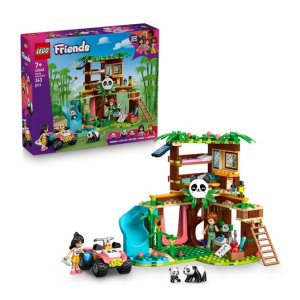 LEGO Friends panda speelset met boomhuis, glijbaan en mini-personages voor kinderen vanaf 7 jaar. 243 onderdelen.