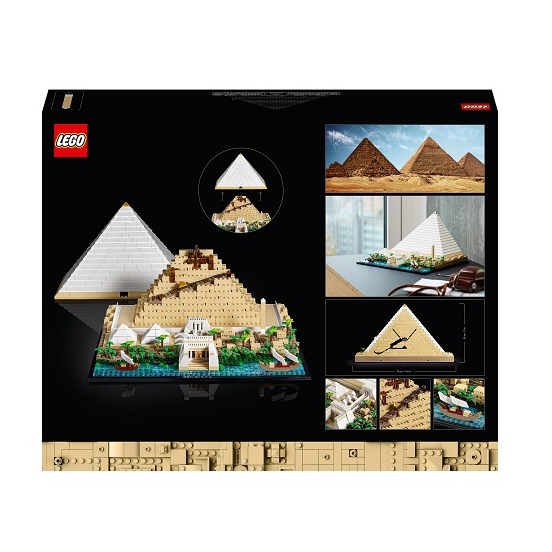 LEGO bouwset van de piramides van Egypte, een prachtig model met gedetailleerde constructie en groene omgeving.