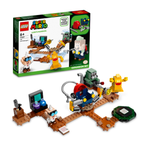 Alt-tekst: LEGO Super Mario Luigi's Mansion uitbreiding met figuren en verschillende speelstukken. Geschikt voor kinderen vanaf 6 jaar.