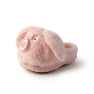 Schattige roze slof met varkensdesign, ideaal voor comfort en gezelligheid thuis. Perfect voor liefhebbers van leuke huisstijl!