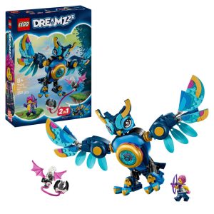 LEGO Dreamzz set met een kleurrijke uil, schattige figuurtjes en 2-in-1 bouwoptie, geschikt voor kinderen vanaf 8 jaar.