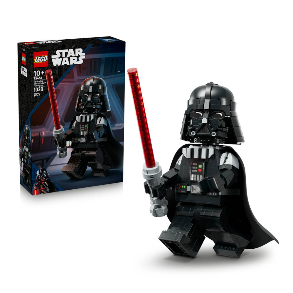LEGO Darth Vader set uit Star Wars met lichtzwaard, geschikt voor 10 jaar en ouder, 1028 stukken.